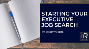 Notepad and pen graphic: Starting Your Executive Job Search 
