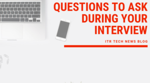 Laptop and mobile graphic: Questions To Ask During Your Interview
